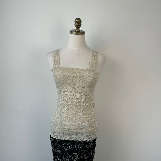 Beige Lace Top