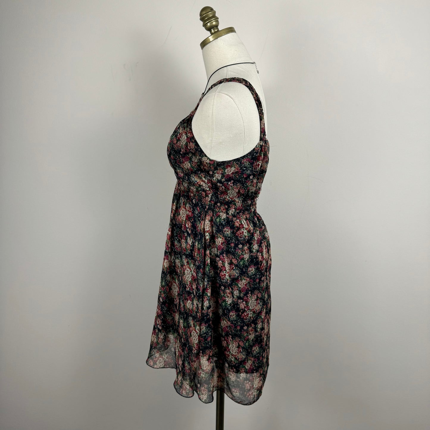 Floral Print Babydoll Mini Dress