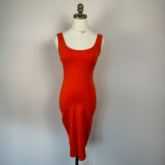 Orange Bodycon Maxi Dress