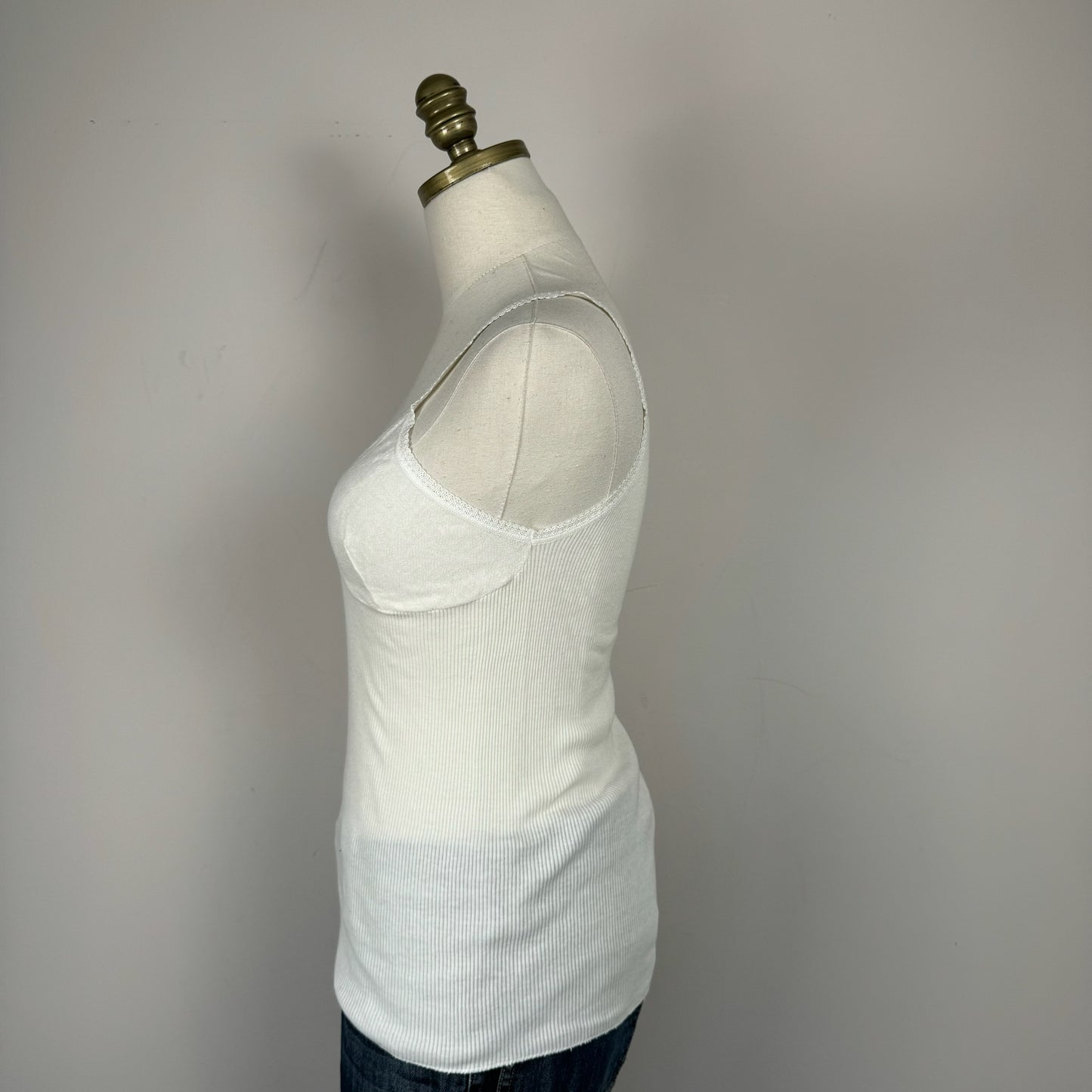 Cream Babydoll Fitted Cami Top