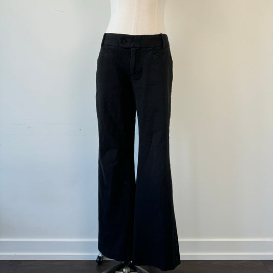 Black Low Rise Office Siren Trousers