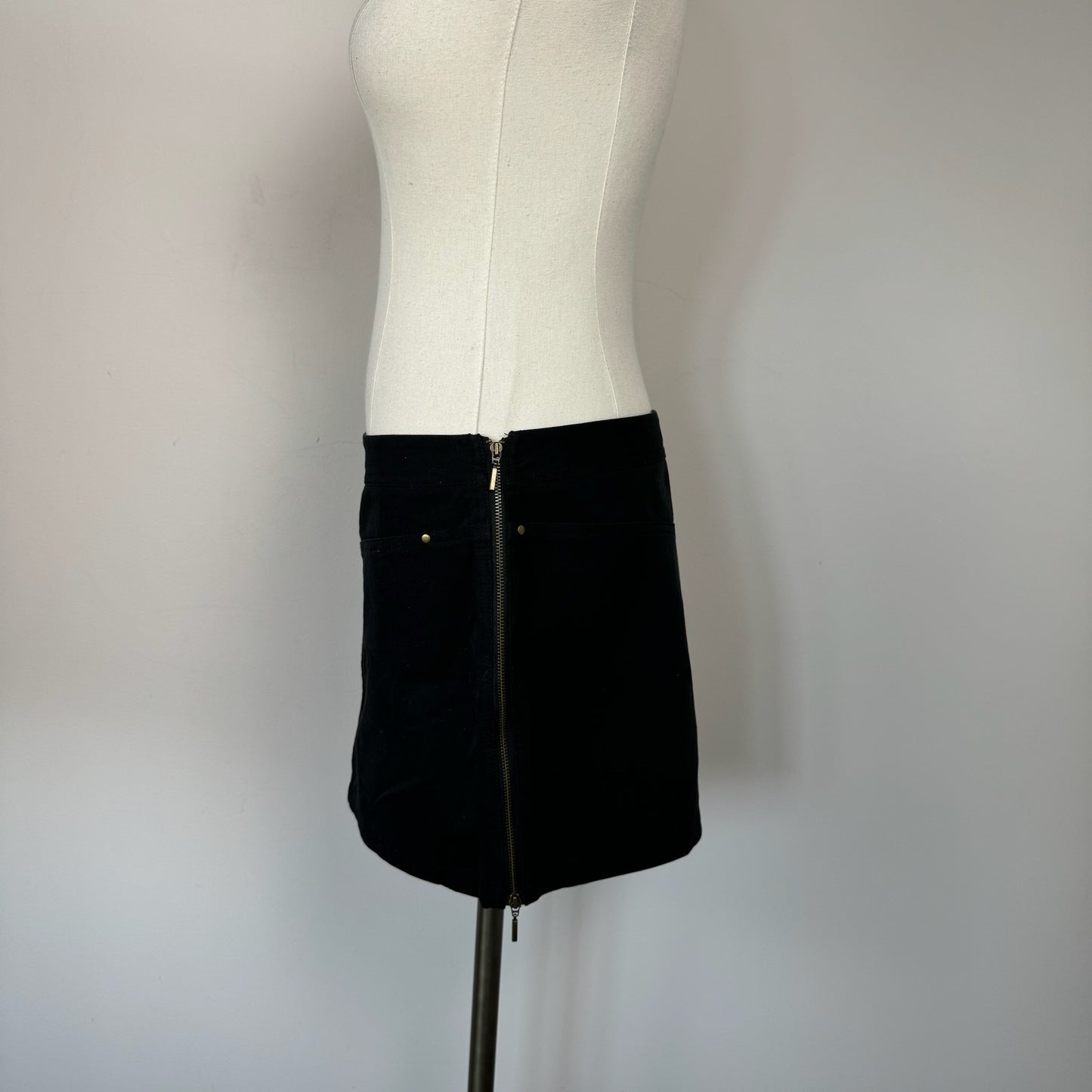 Black Gold Studded Mini Skirt