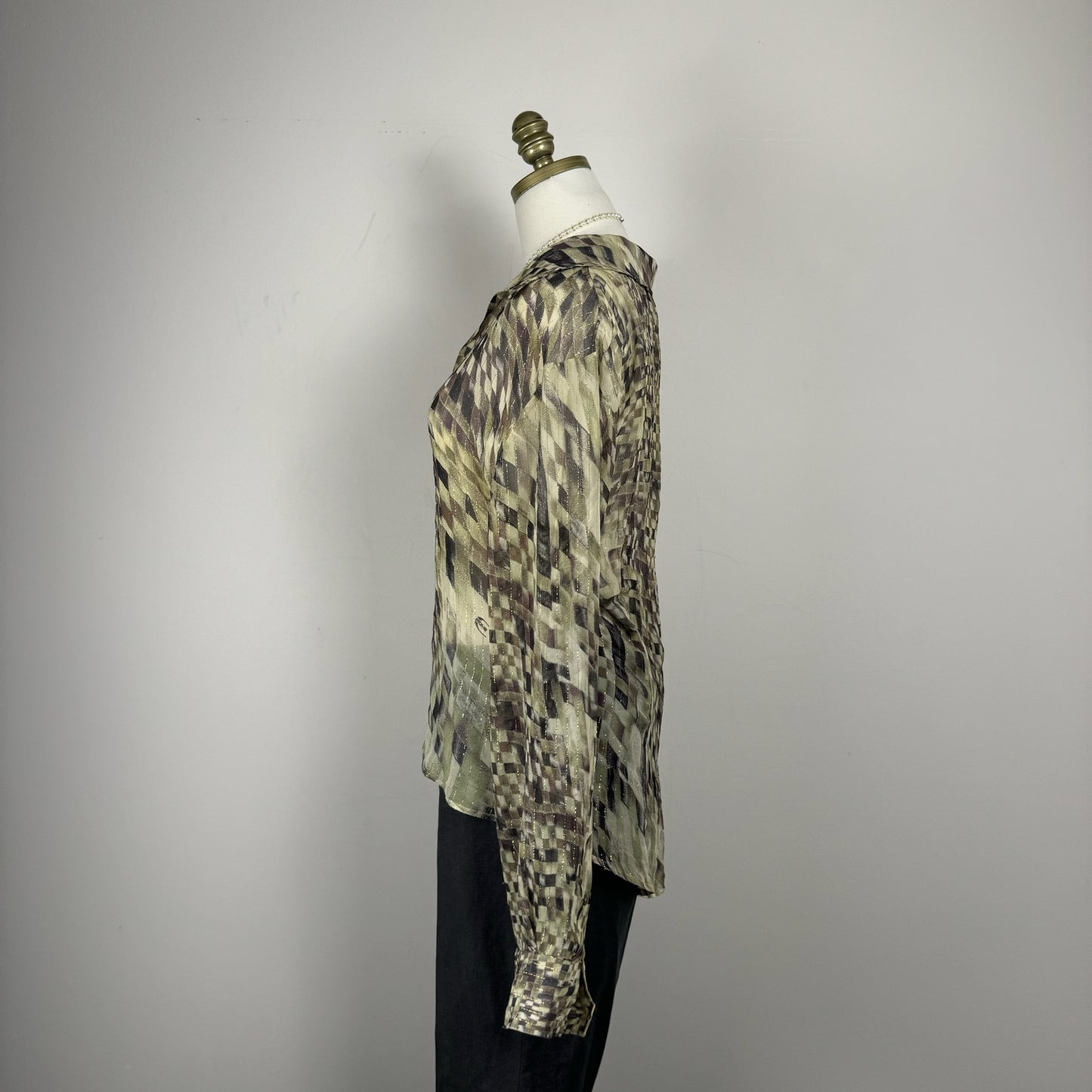 Vintage Roberto Cavalli Geometric Print Blouse