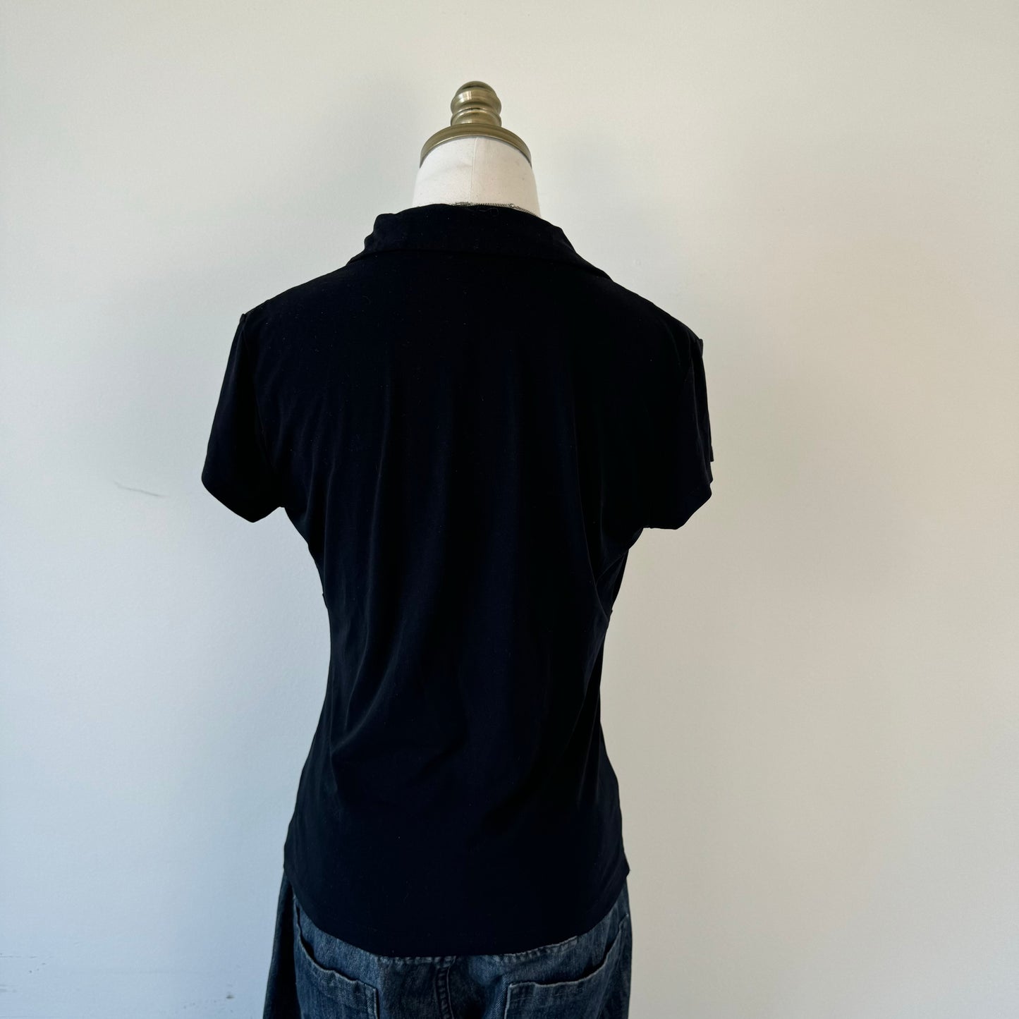 Vintage Black Short Sleeve Top