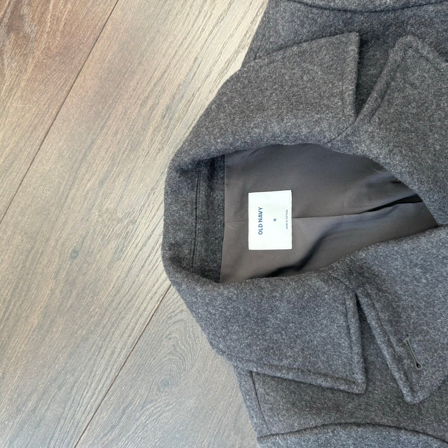 Grey Wool Blend Coat