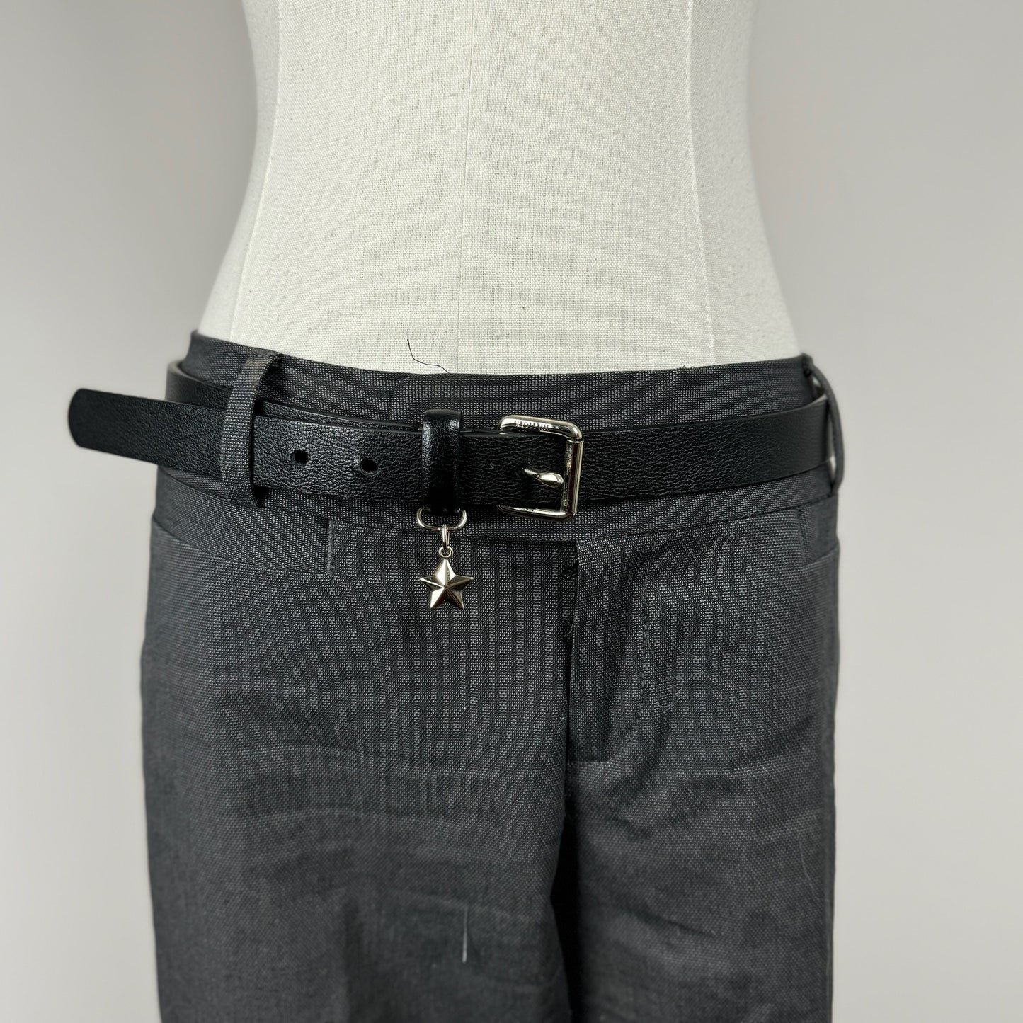 Tommy Black Leather Belt