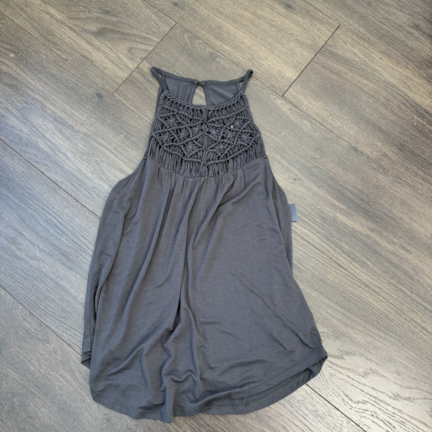 Dark Grey Crochet Halter Neck Top – view 9