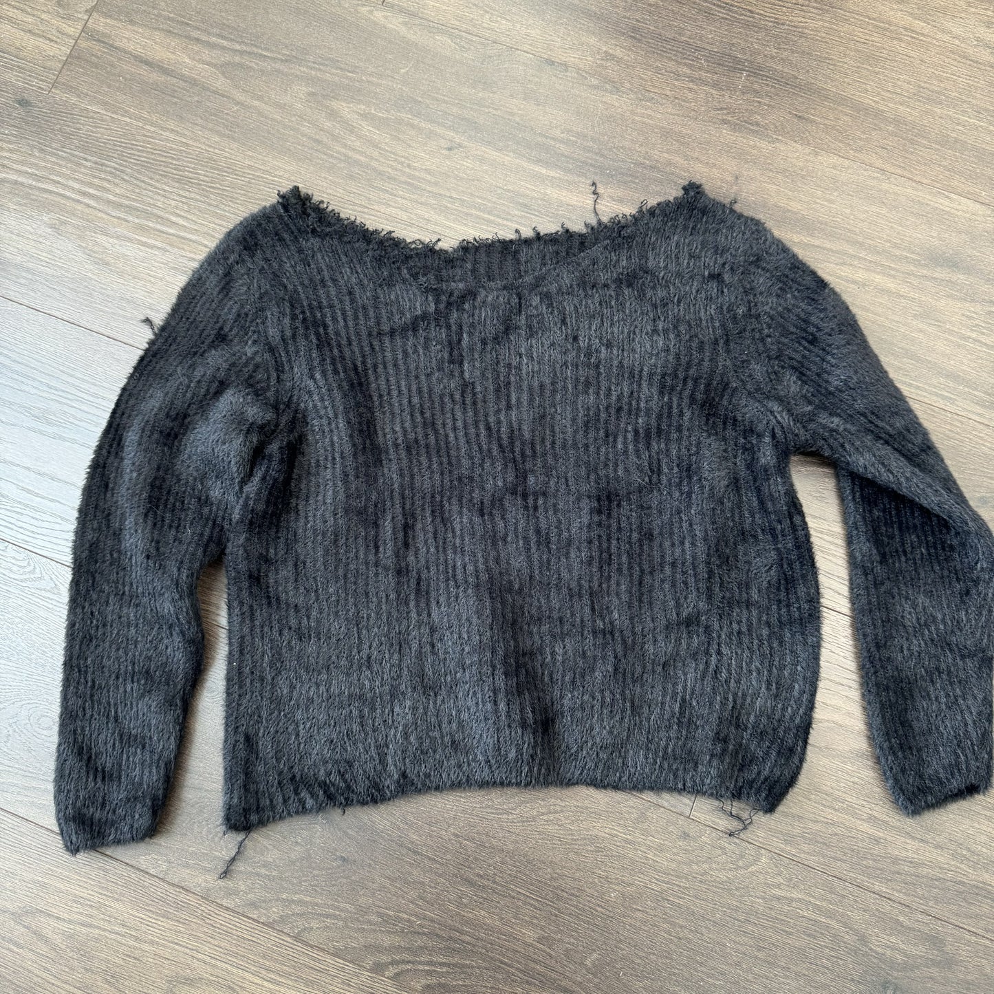 Off Shoulder Fuzzy Knit Sweater – view 6