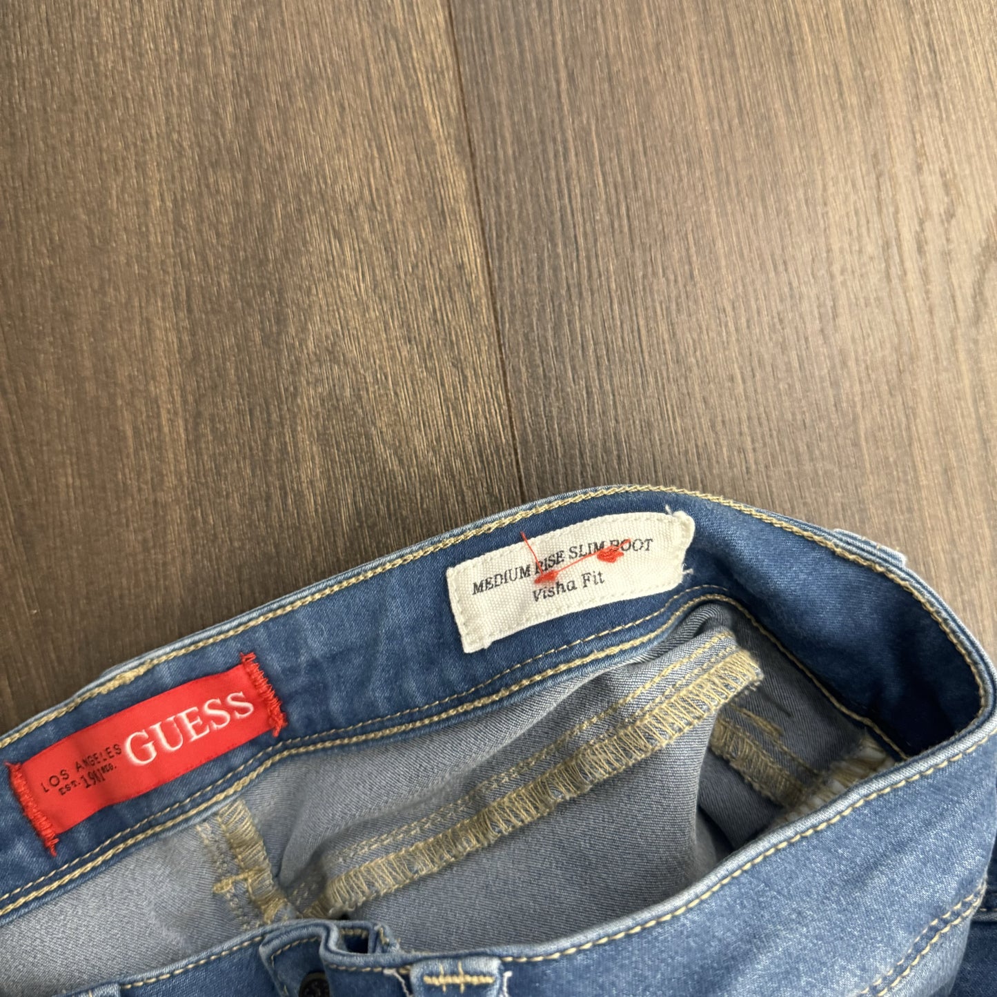 Guess Light Wash Slim Bootcut Jeans – view 10
