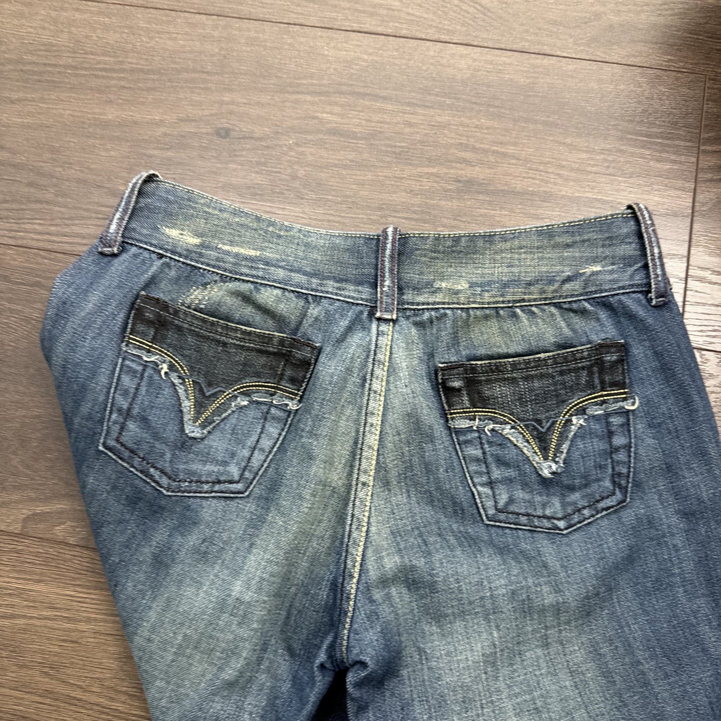 Diesel Faded Mud Blue Low Rise Bootcut Jeans – view 9