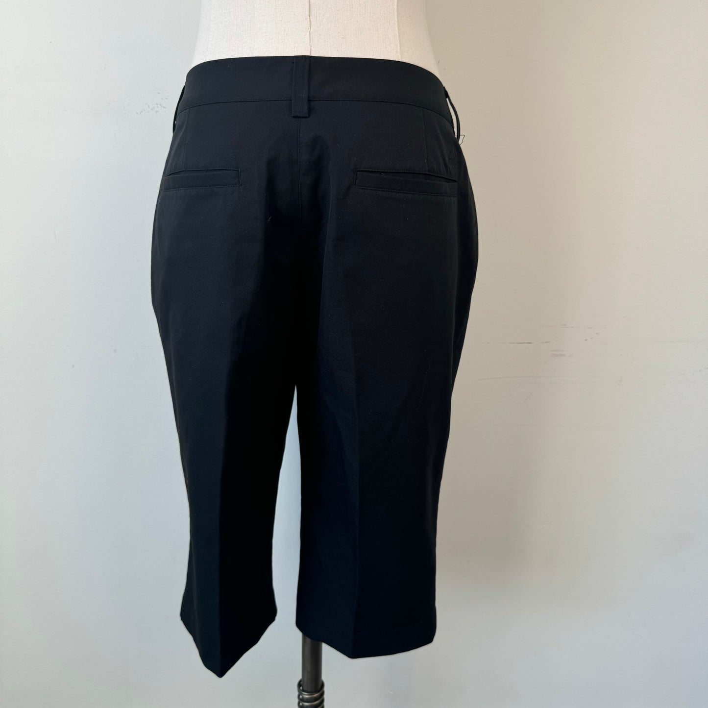 Adidas Black Mid Rise Curve Hugging Capris
