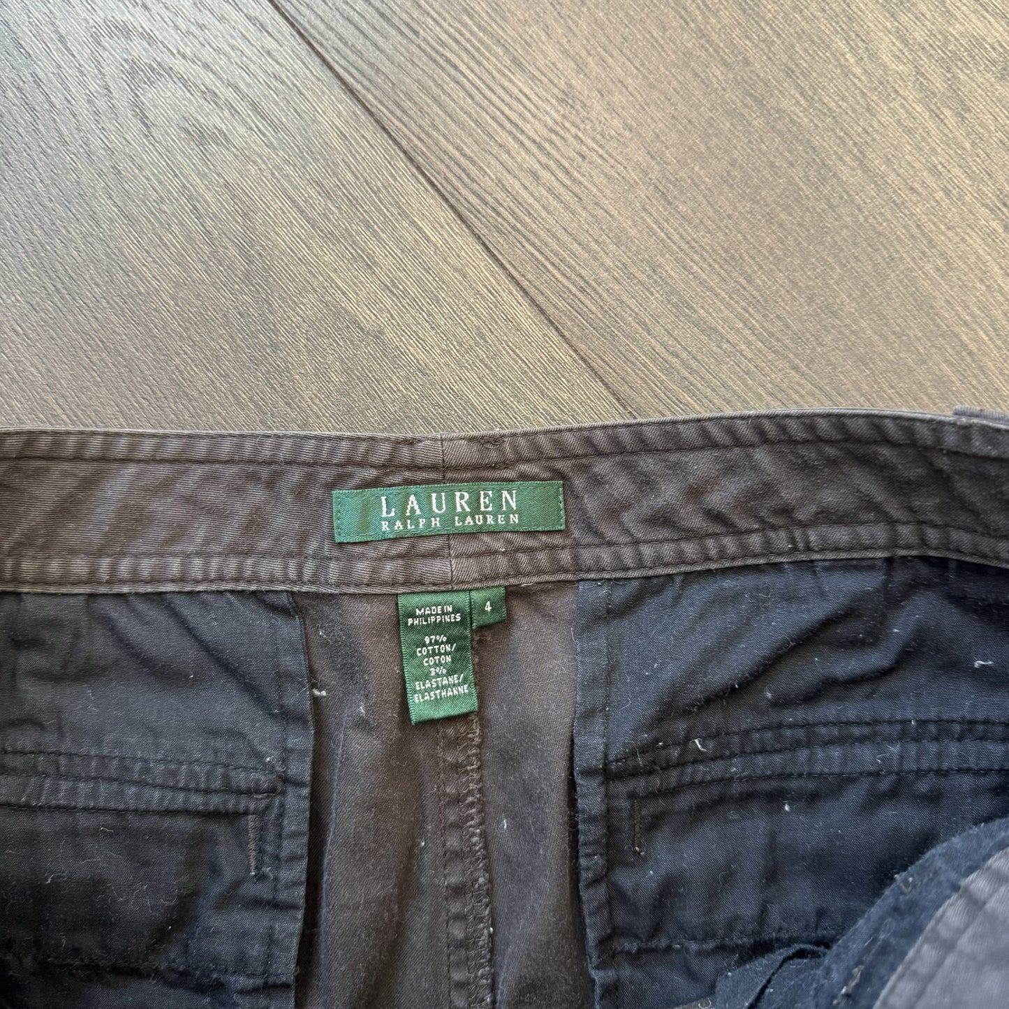 Lauren Ralph Lauren Vintage Brown Low Rise Cargo Capris