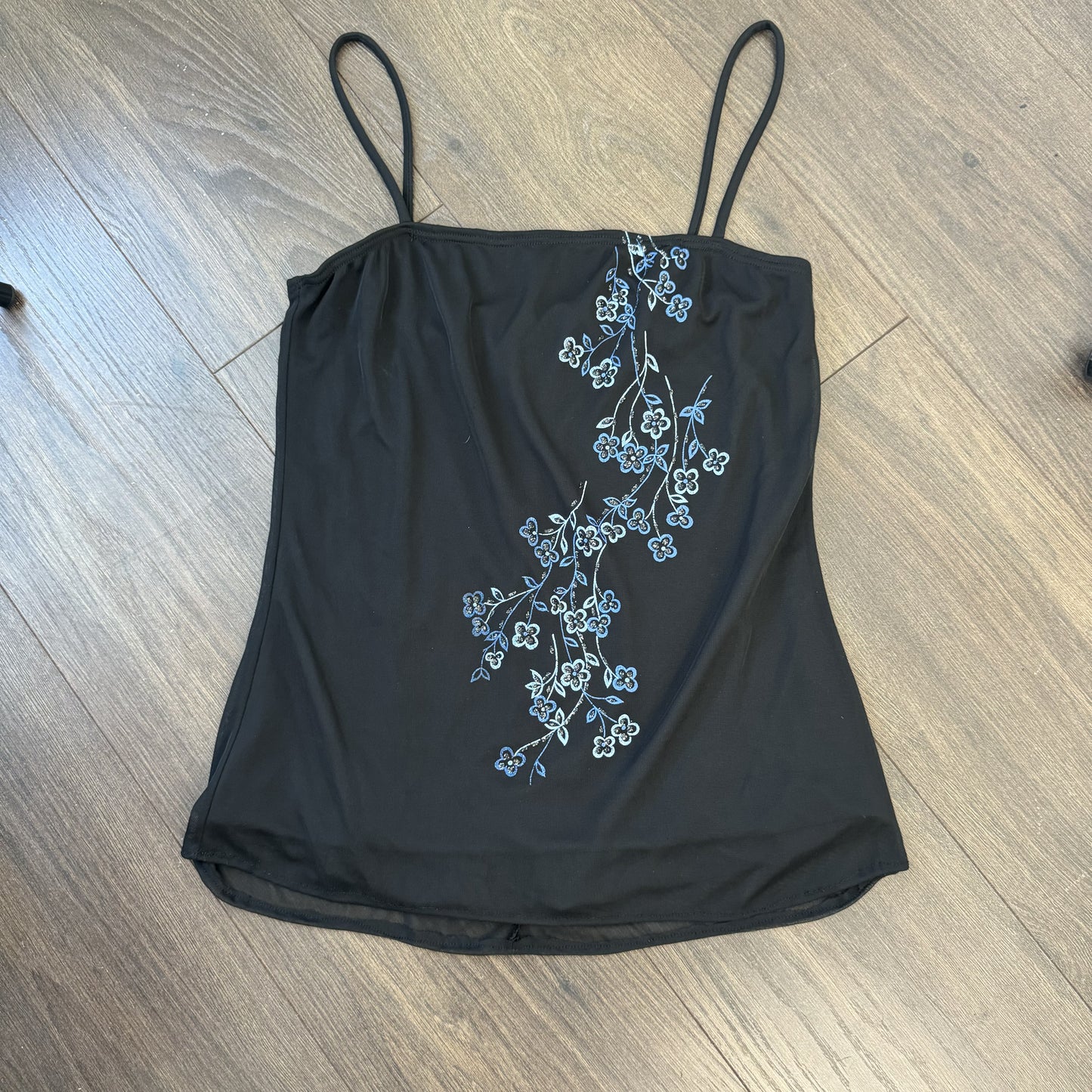 90s Mesh Overlay Sleeveless Floral Top – view 7
