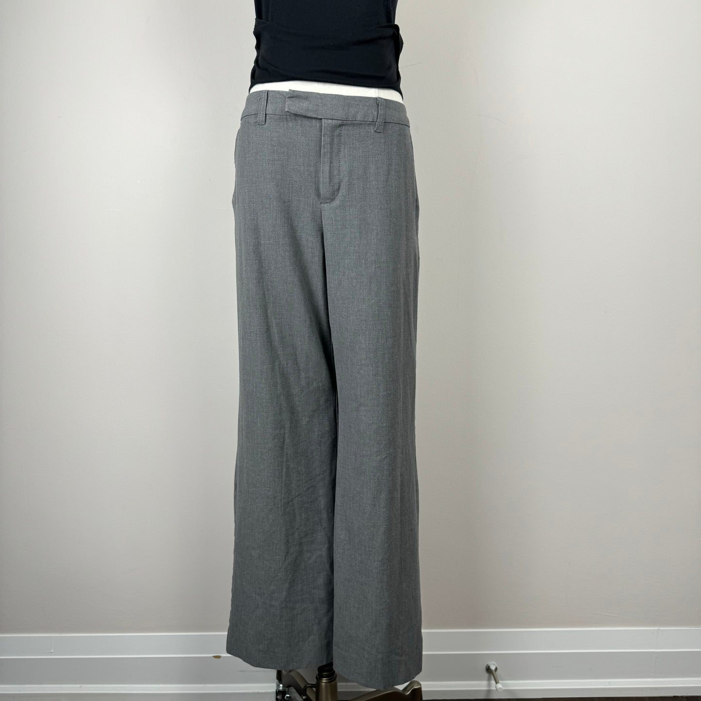 Grey Office Siren Flared Trousers