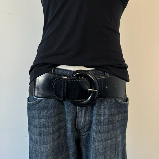 Black Boho Chunky Belt