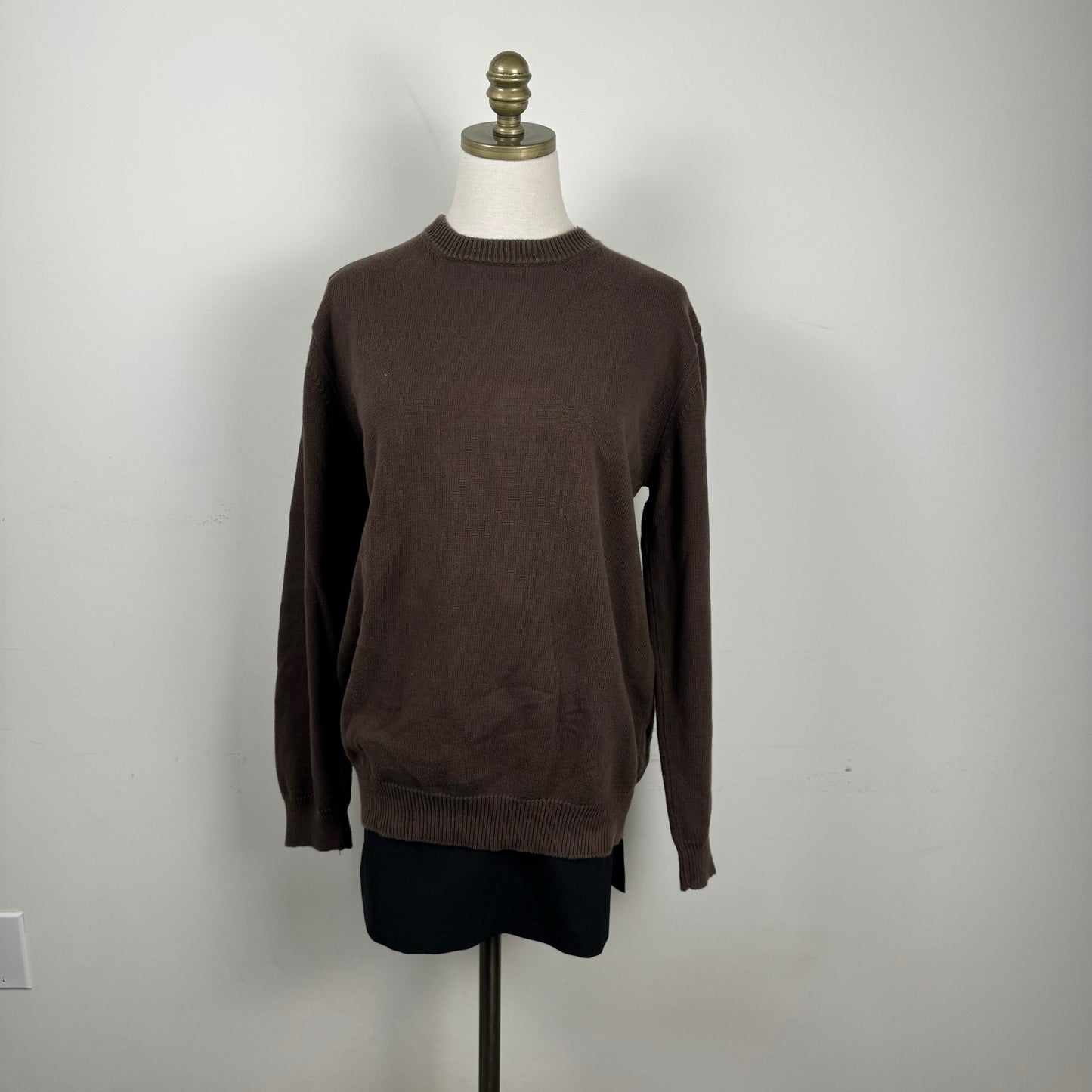 Brown Oversized Crewneck Sweater