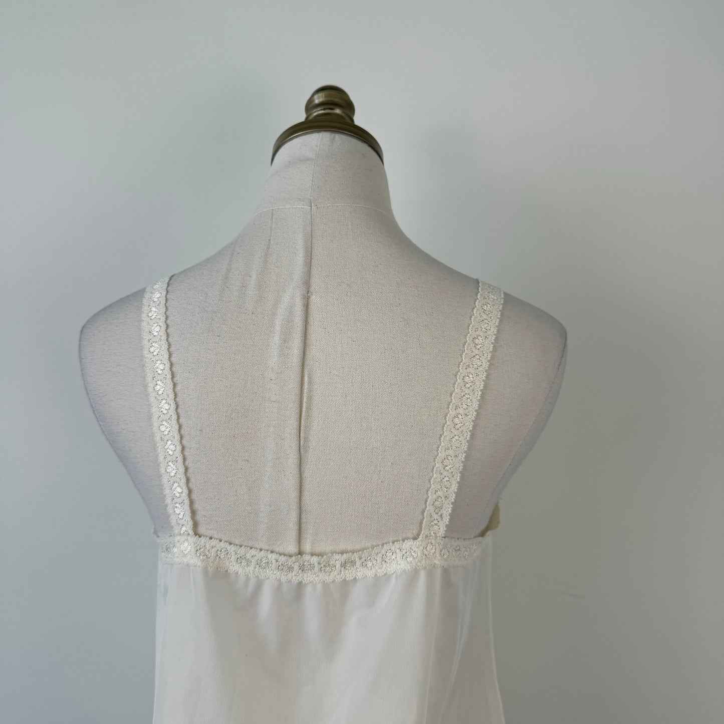 Vintage Cream Lace Trim Top