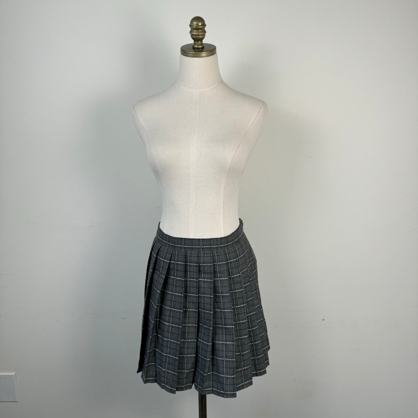 Plaid Pleated Mini Skirt