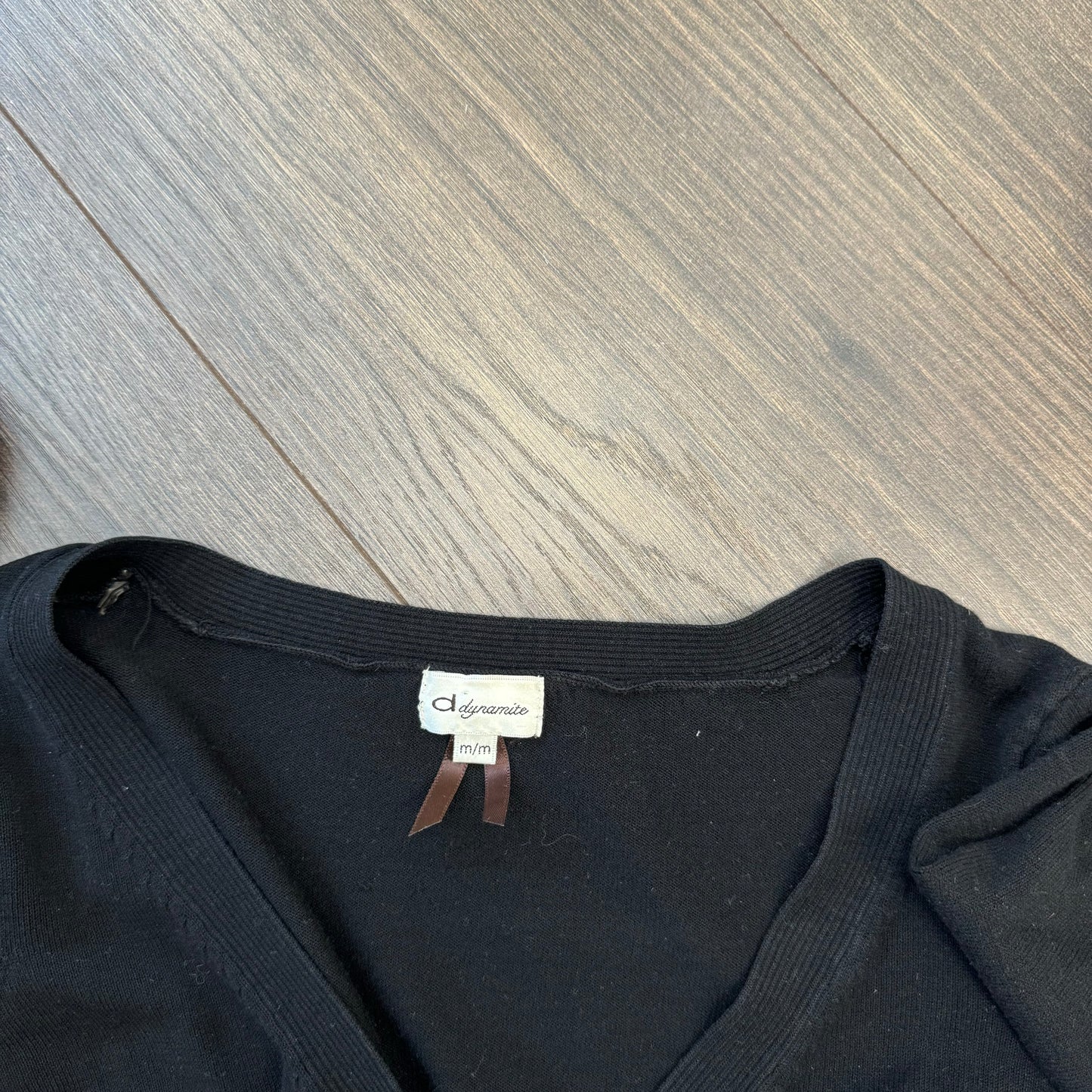 Vintage Fitted Black Button Up Cardigan