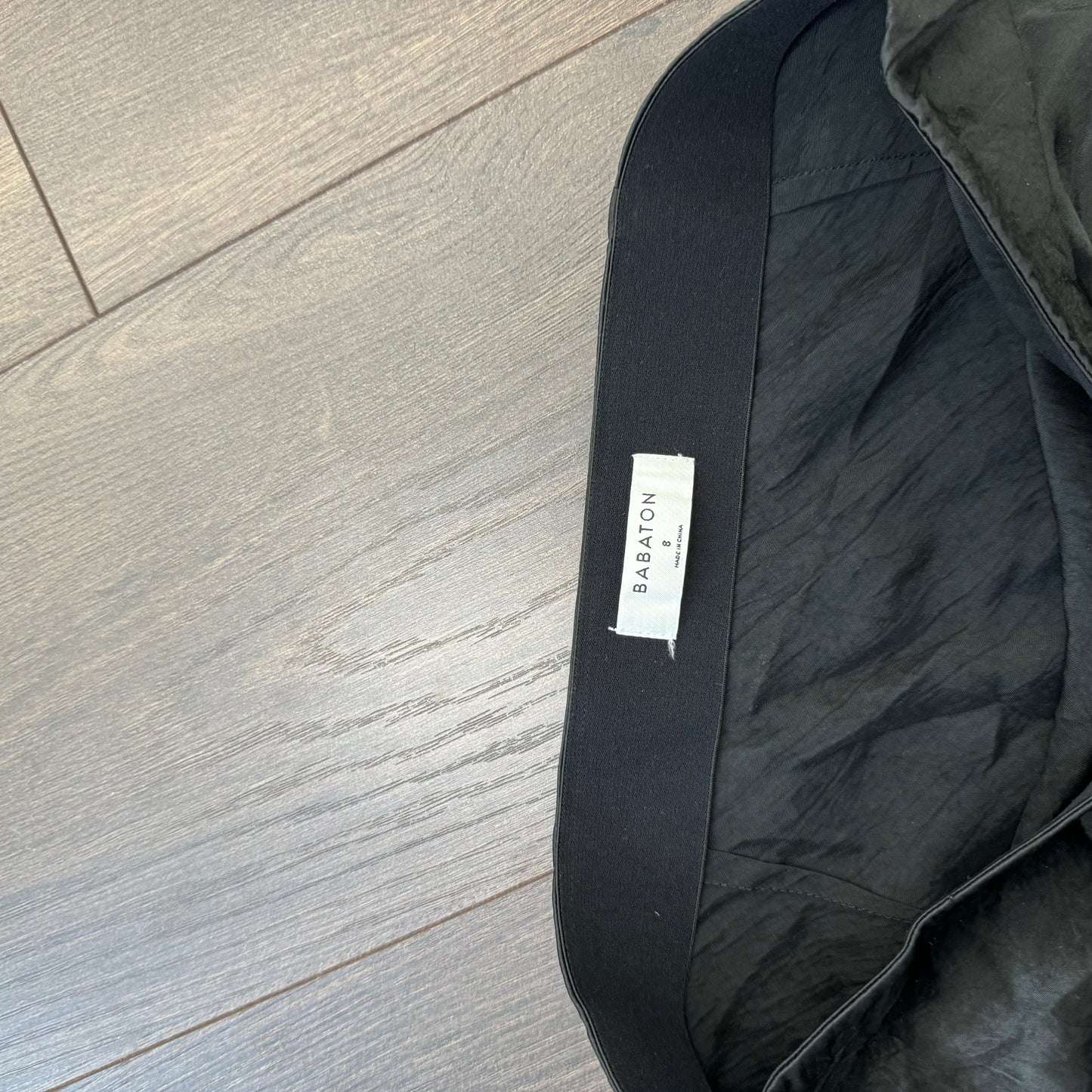 Black Satin Midi Skirt