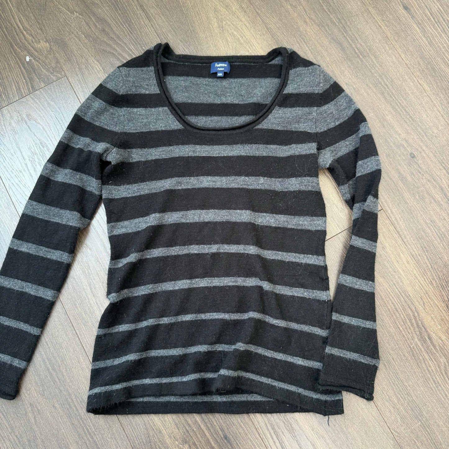Soft Knit Striped Scoop Neck Sweater