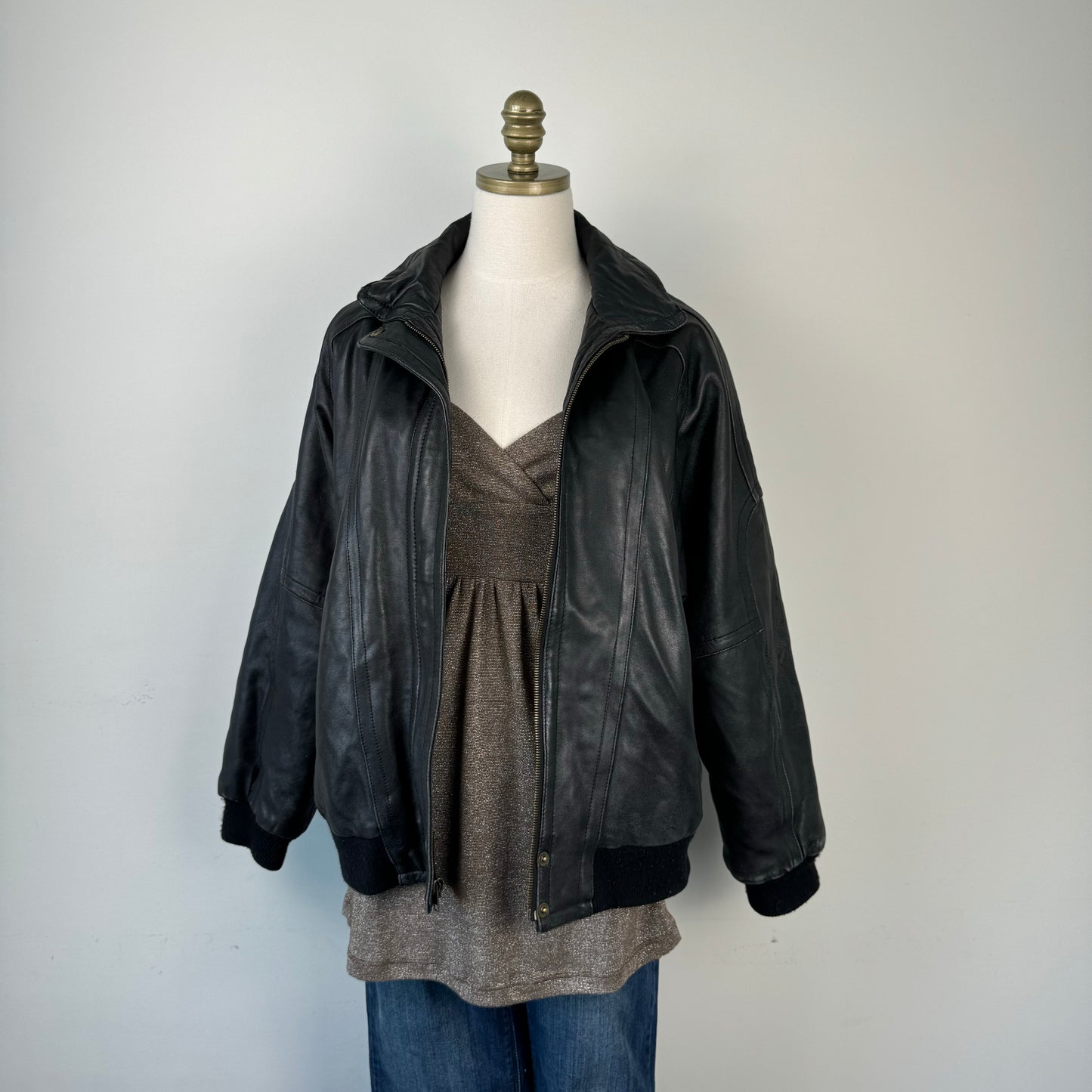 Vintage Costa Blanca Brown Babydoll Top