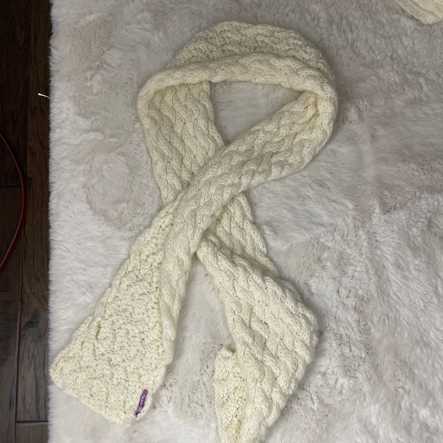 Chunky Cream Knit Scarf