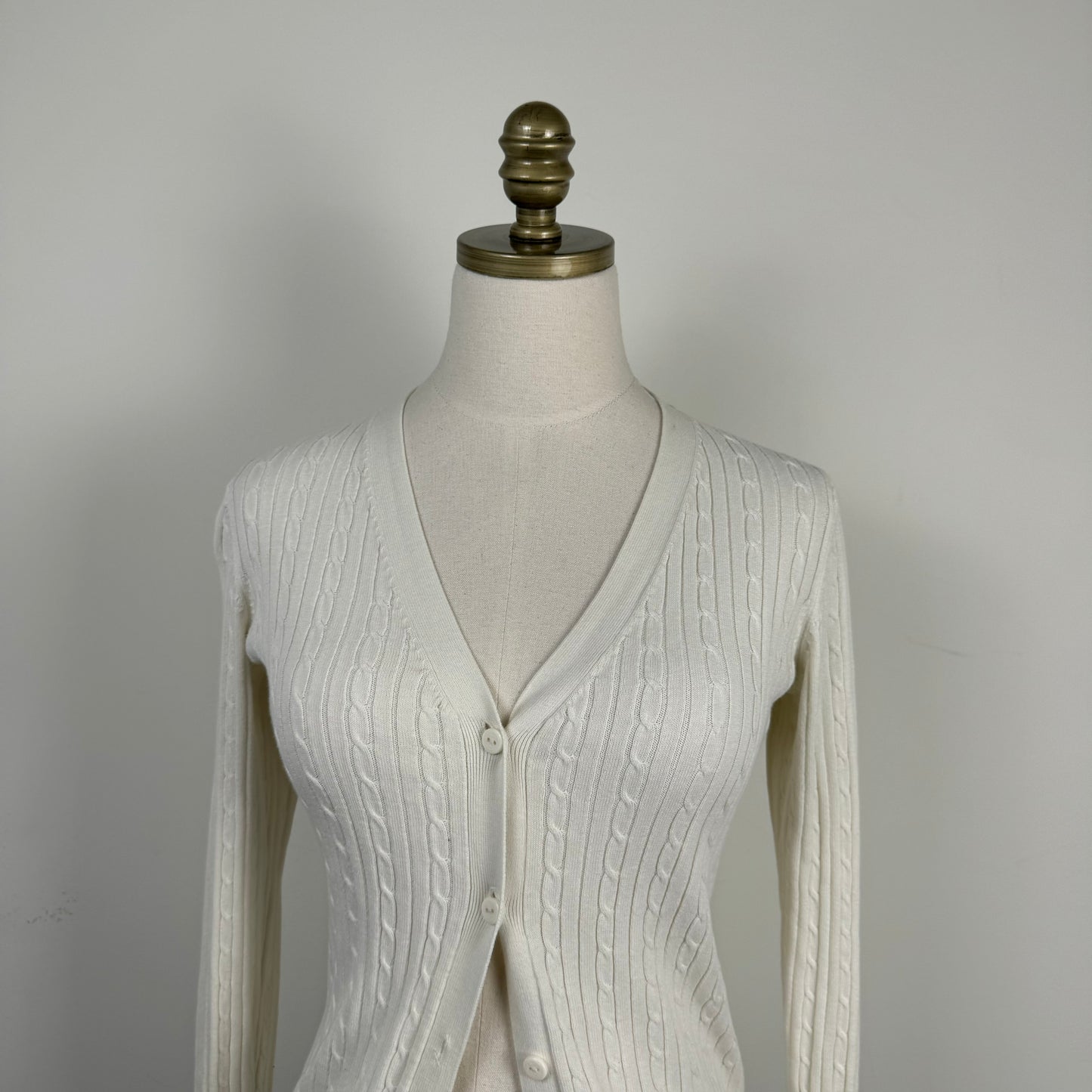 Tommy Cable Knit Fitted Cardigan