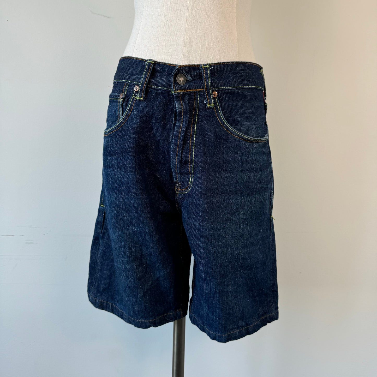 Evisu Dark Wash Denim Jorts