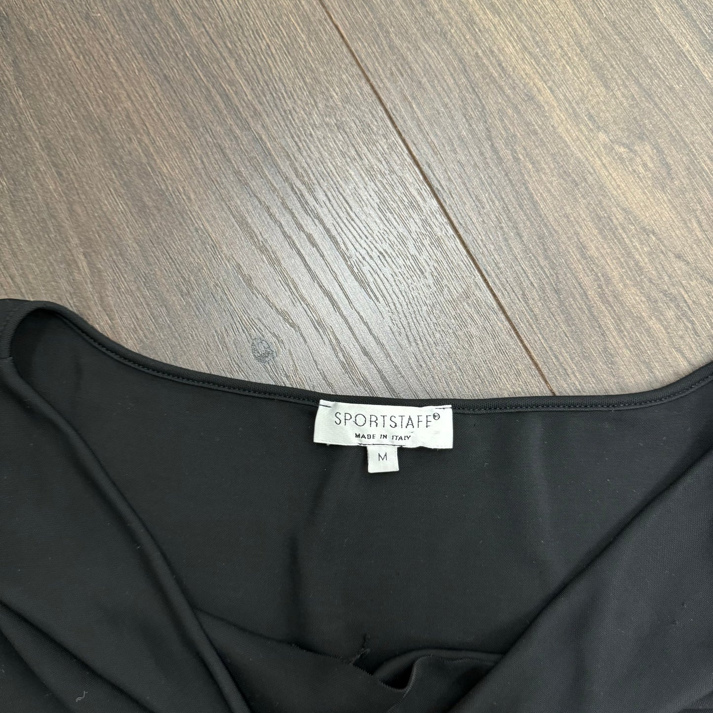 Off Shoulder Black Draped Top