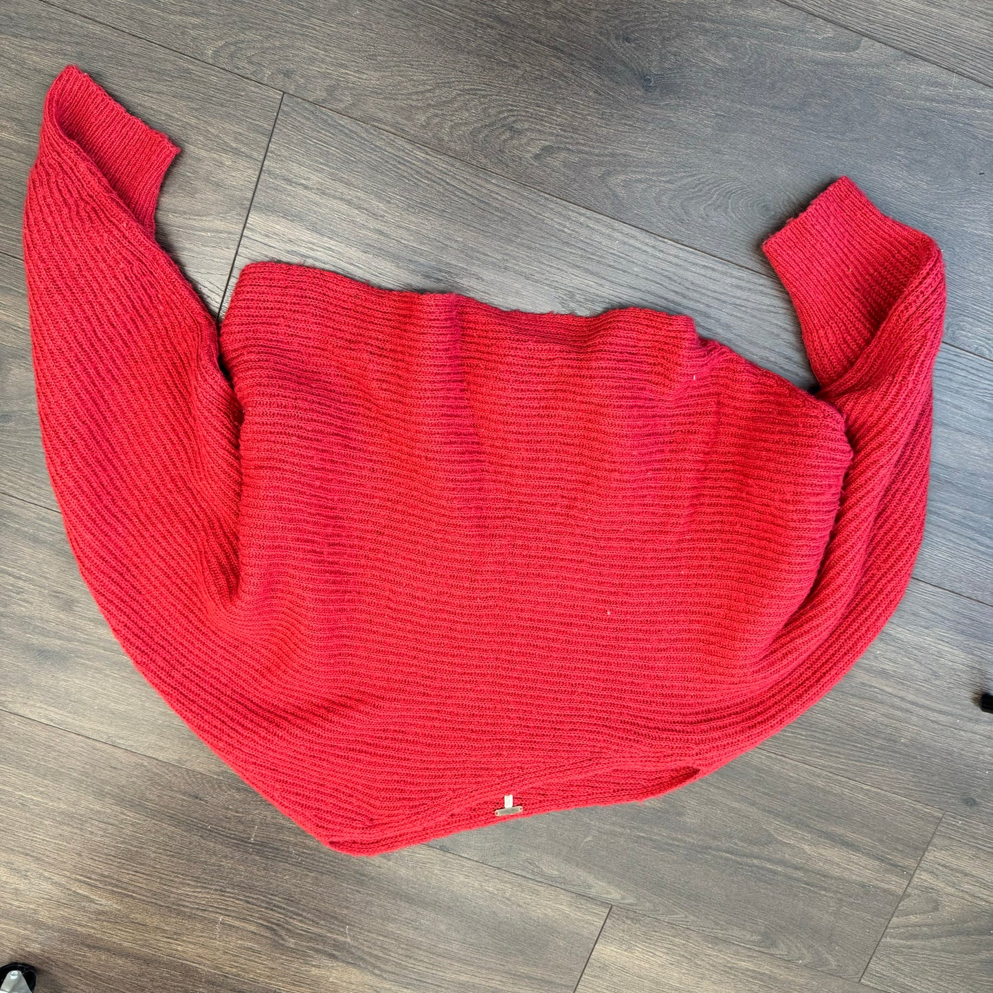 Free People Red Off Shoulder Sweater