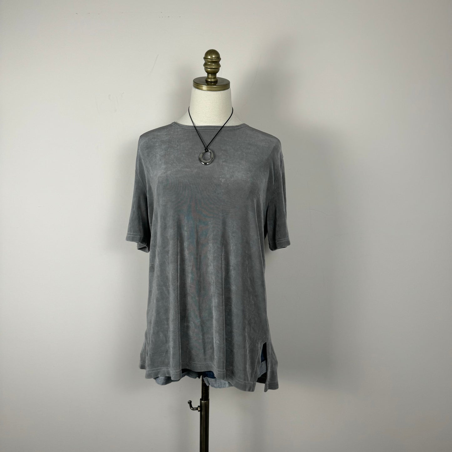 Vintage Metallic Oversized Top