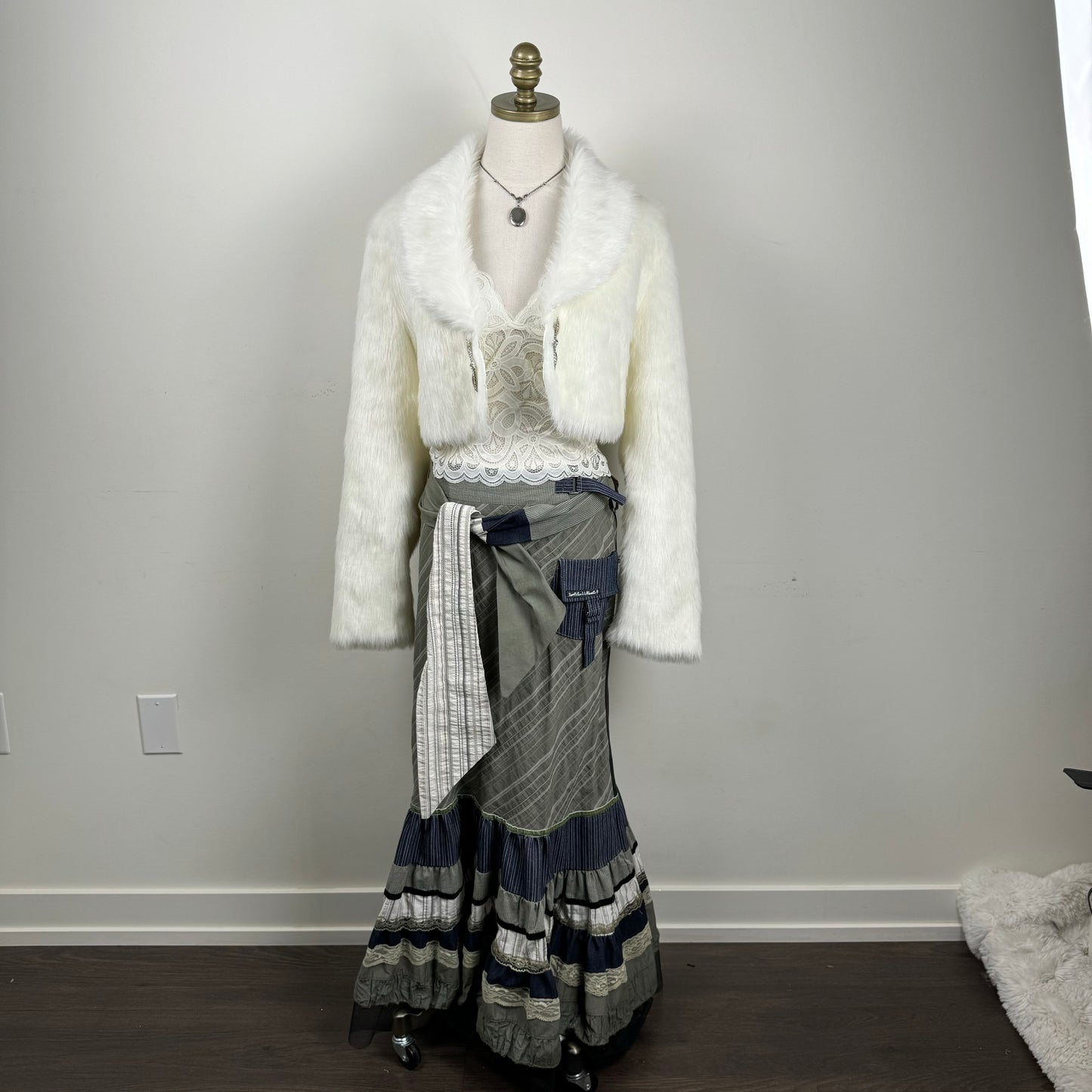 White Fur Shawl