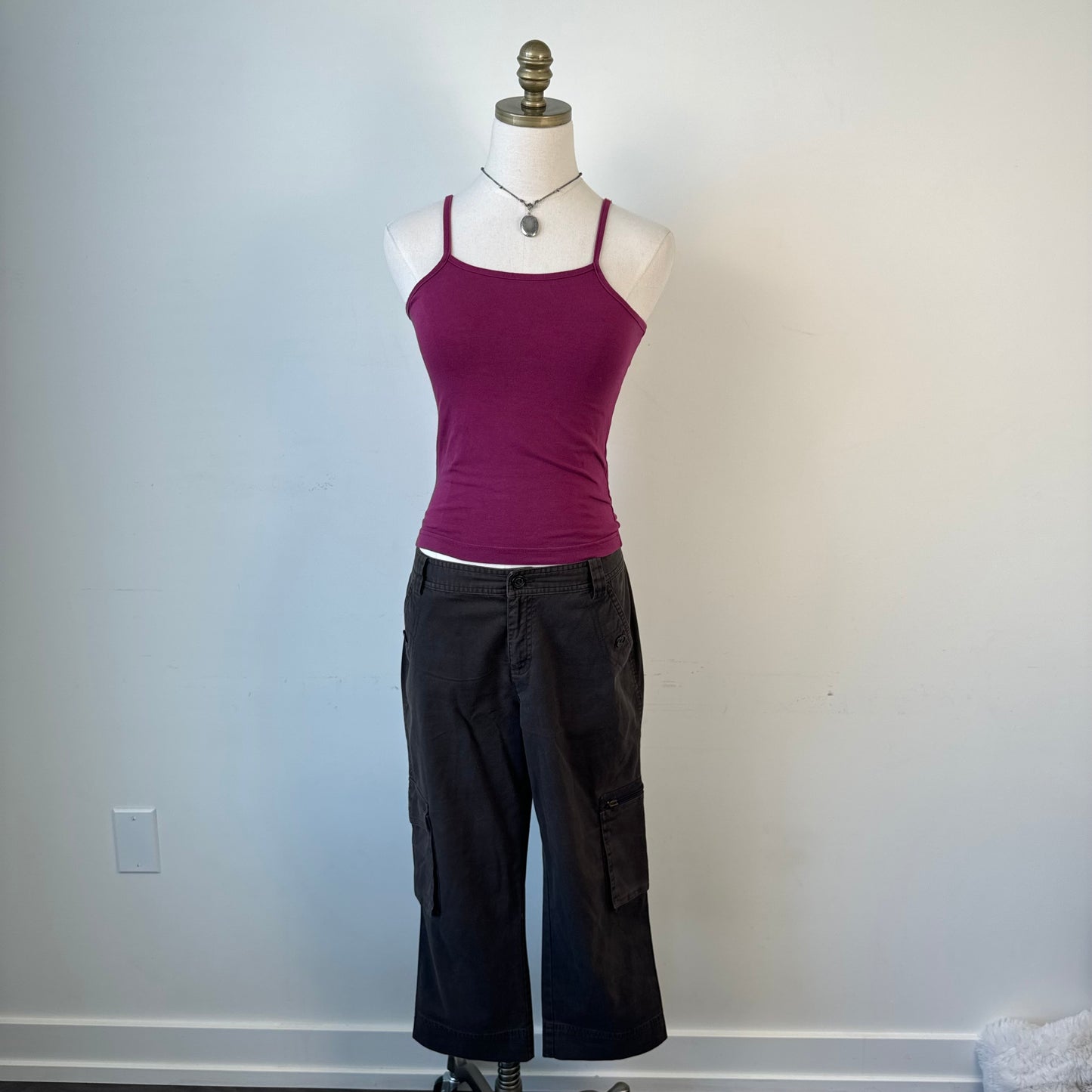 90s Nevada Burgundy Pink Cotton Spandex Tank Top