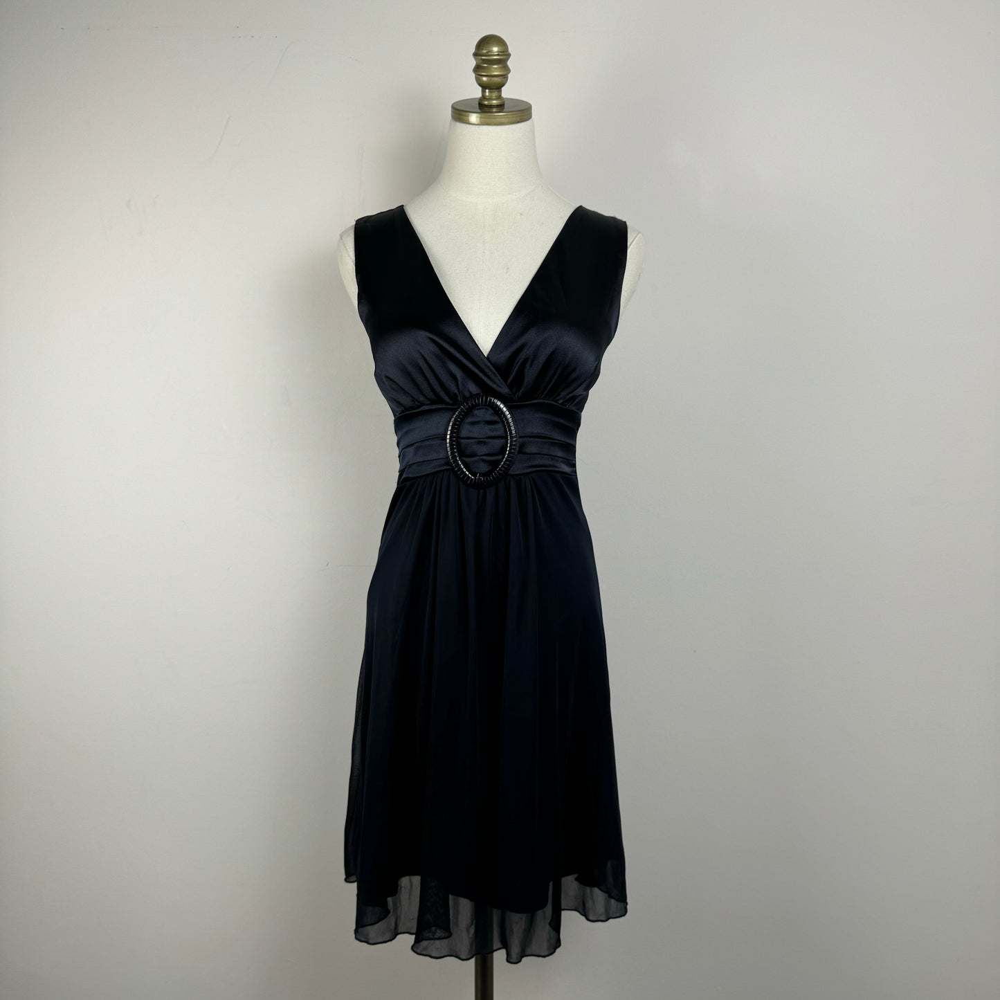 Vintage Babydoll Navy Mesh Mini Dress