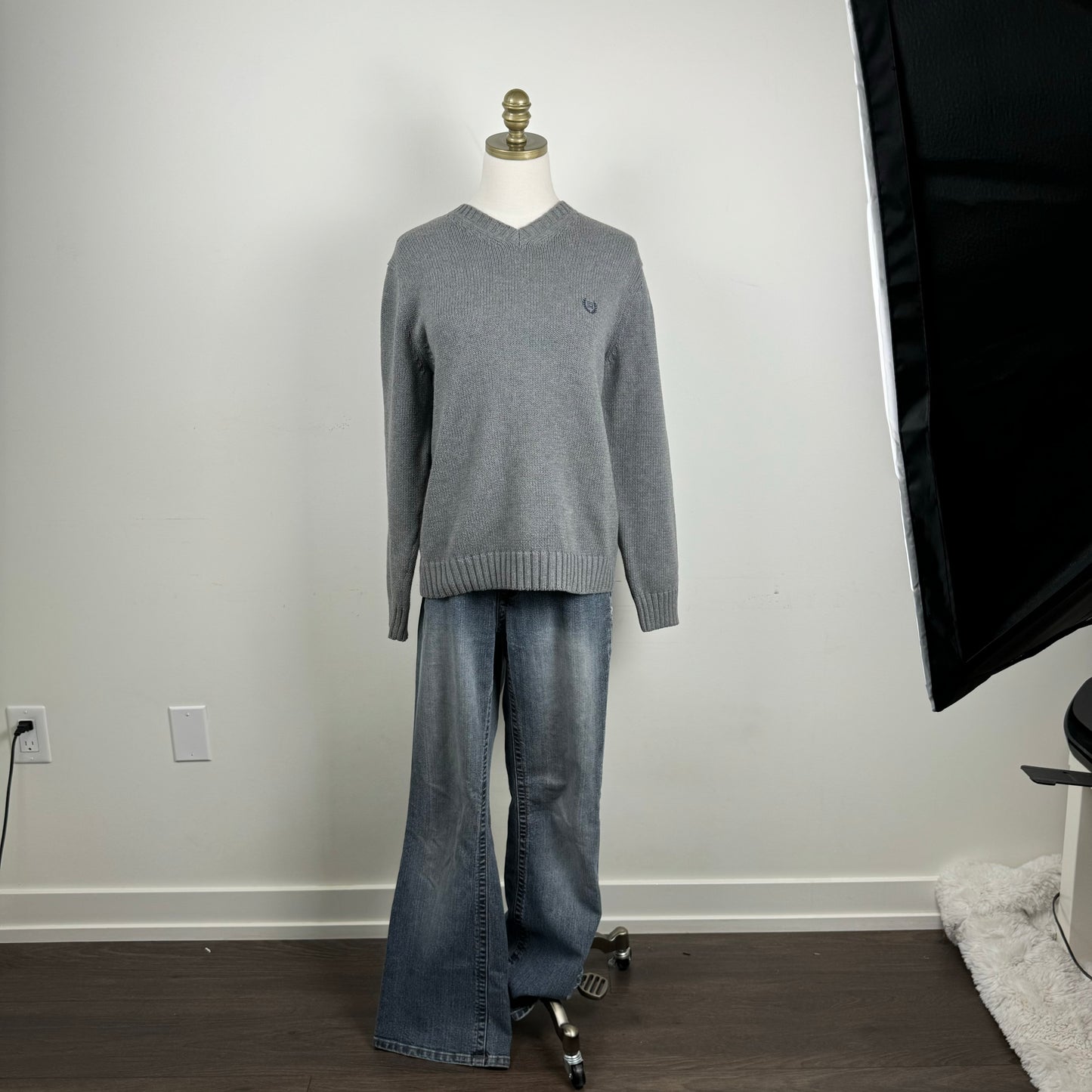 Grey Chunky Knit Sweater