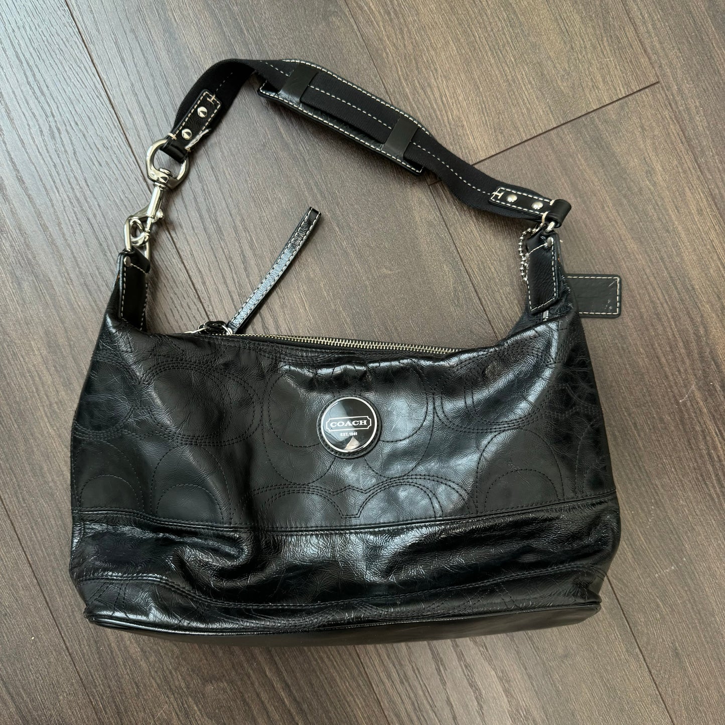 Coach Black Leather Shoulder Bag