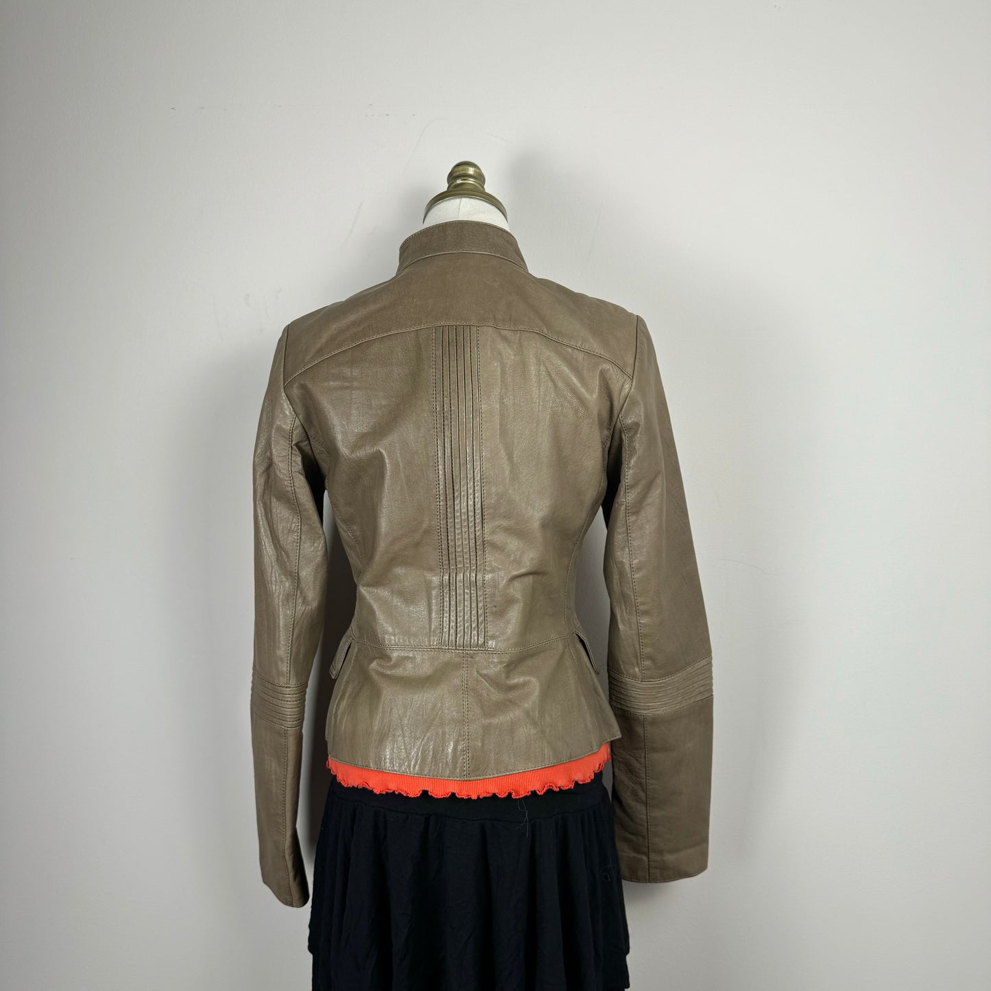 Danier Mocha Brown Fitted Leather Jacket