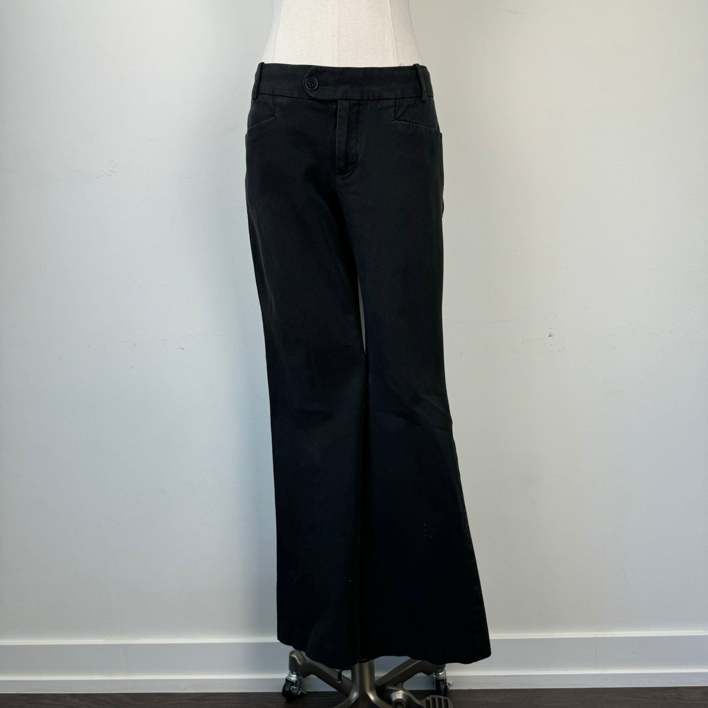 Black Office Siren Low Rise Flared Trousers