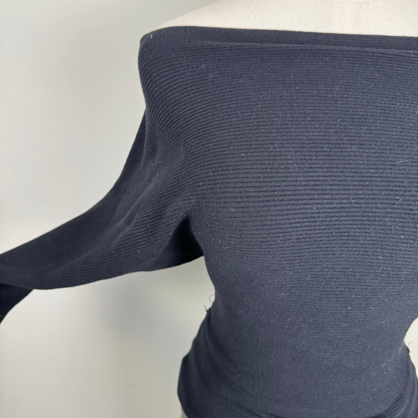 Black Off Shoulder Dolman Sweater