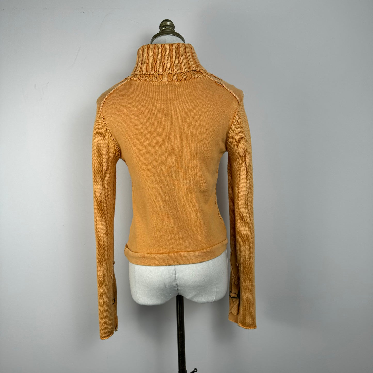 Vintage Faded Cable Knit Turtleneck Sweater