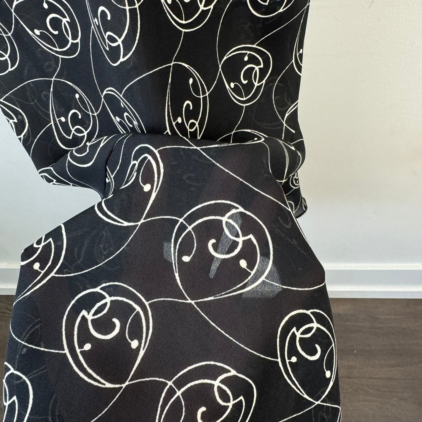 Vintage Semi Sheer Asymmetric Midi Skirt