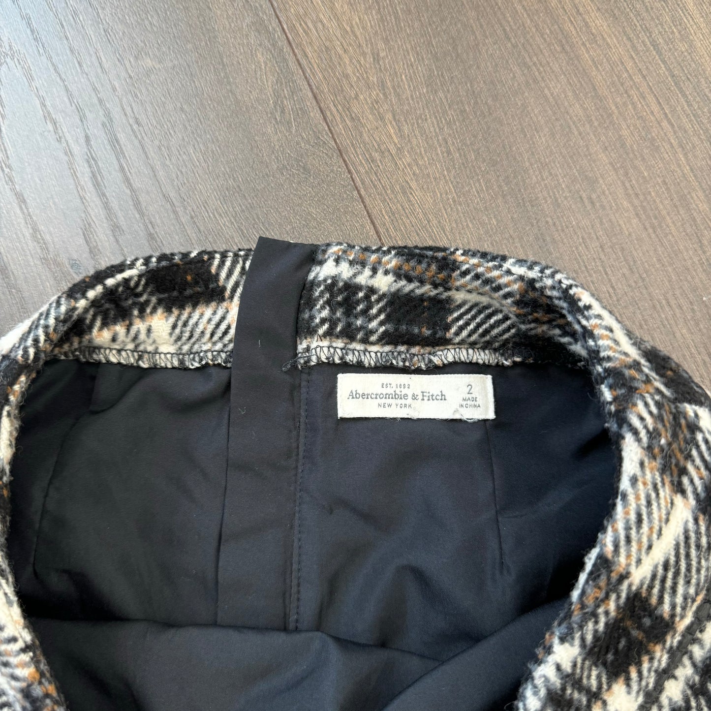 Abercrombie Plaid Knit Mini Skirt