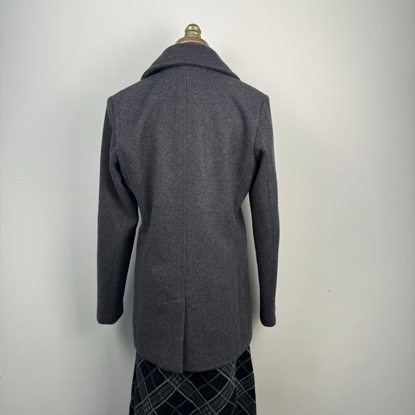 Grey Wool Blend Coat