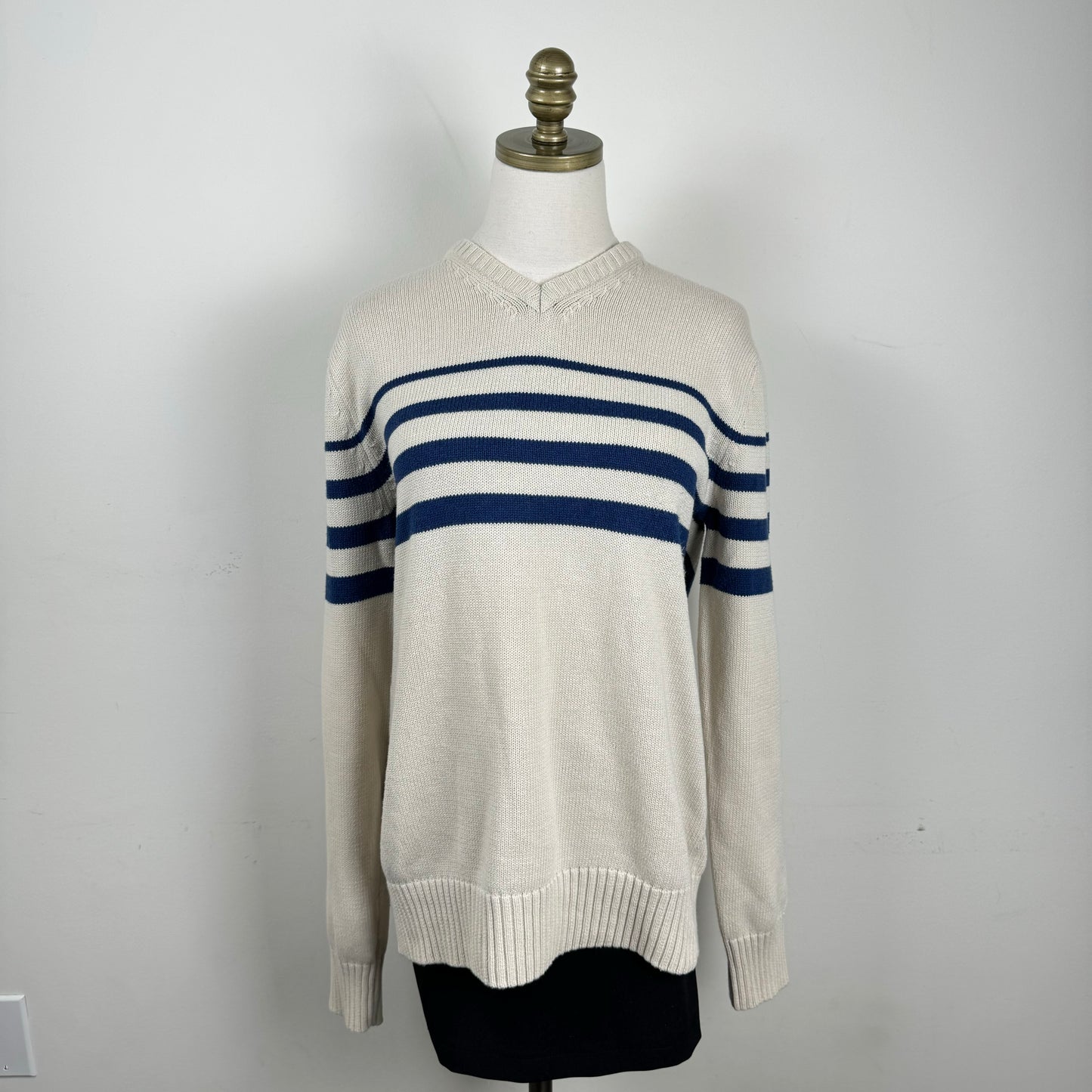 Cream Oversized Retro Sweater