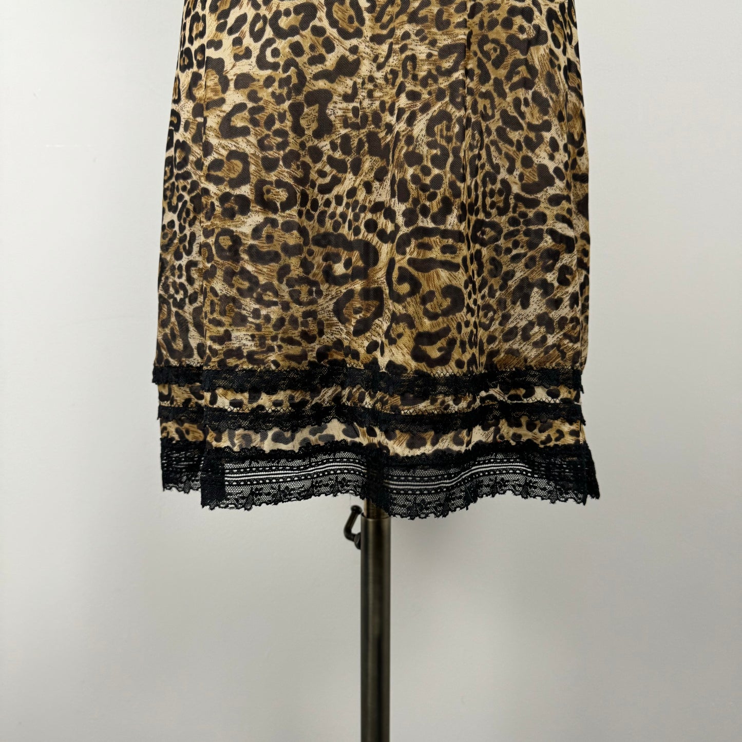 Leopard Print Babydoll Mesh Slip