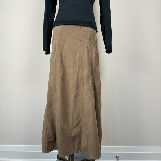 Vintage Brown Corduroy Maxi Skirt