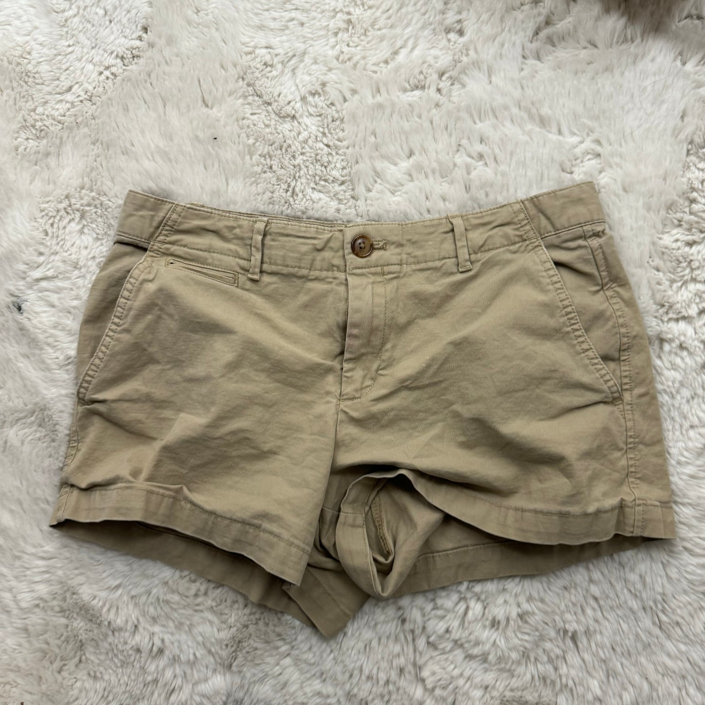 Beige Khaki Micro Mini Shorts