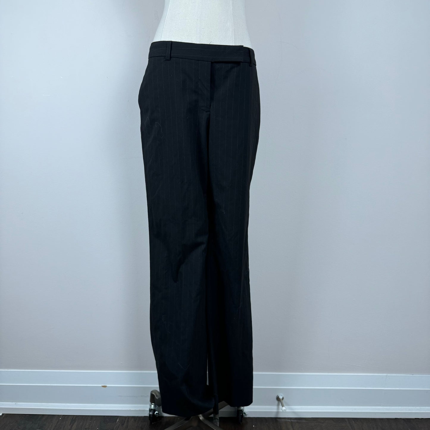 Black Pinstripe Office Siren Trousers