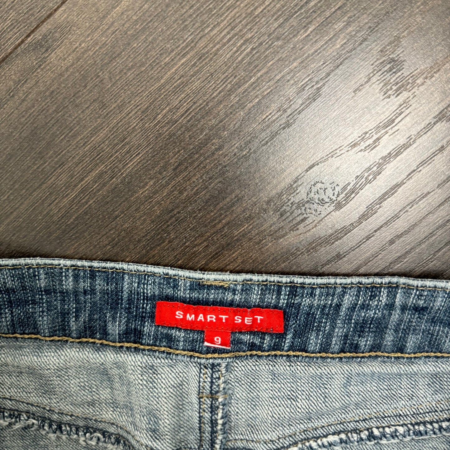 Vintage Light Wash Denim Midi Skirt